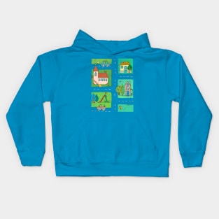 A Quiet Afternoon in Town Kids Hoodie